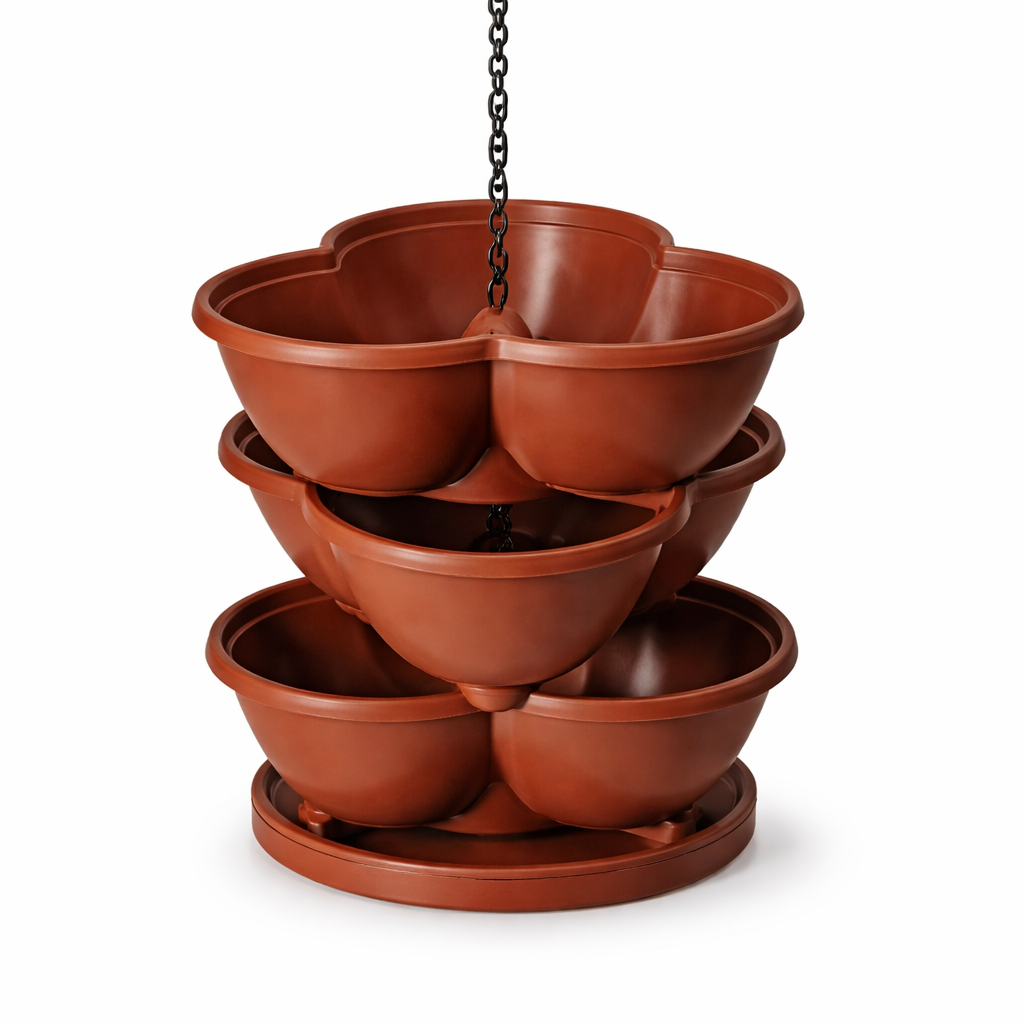 Verticastacka Planter Brown